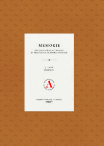 Thomas Mathà, Memorie dell'Accademia Italiana di Filatelia e di Storia Postale - vol. I